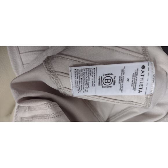 Athleta plus size 2X Delancey textured moto tight legging Creme activewear - Picture 16 of 16